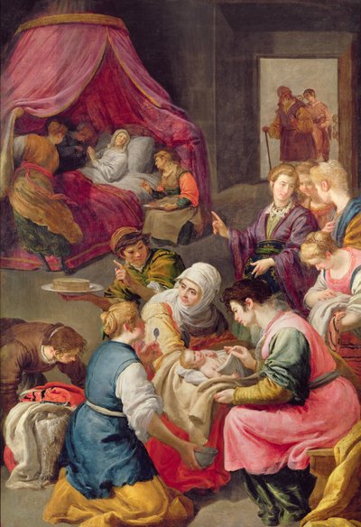 El nacimiento de la Virgen, 1640 de Jusepe or Jose Leonardo